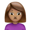 Woman Frowning: Medium Skin Tone