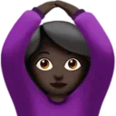Woman Gesturing OK: Dark Skin Tone