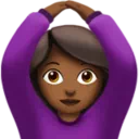 Woman Gesturing OK: Medium-Dark Skin Tone