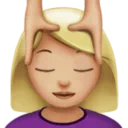 Woman Getting Massage: Medium-Light Skin Tone