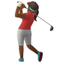 Woman Golfing: Medium-Dark Skin Tone