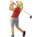 Woman Golfing: Medium-Light Skin Tone