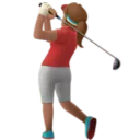 Woman Golfing: Medium Skin Tone
