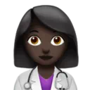 Woman Health Worker: Dark Skin Tone
