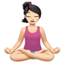 연꽃 자세의 여성: 밝은 피부 톤