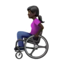 Woman in Manual Wheelchair: Dark Skin Tone