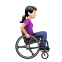Woman in Manual Wheelchair Facing Right: Light Skin Tone