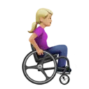 Woman in Manual Wheelchair Facing Right: Medium-Light Skin Tone