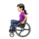 Woman in Manual Wheelchair: Light Skin Tone