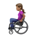 Woman in Manual Wheelchair: Medium Skin Tone
