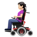 Woman in Motorized Wheelchair: Light Skin Tone