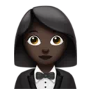 Woman in Tuxedo: Dark Skin Tone