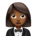 Woman in Tuxedo: Medium-Dark Skin Tone