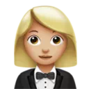 Woman in Tuxedo: Medium-Light Skin Tone