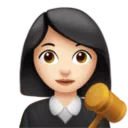 Woman Judge: Light Skin Tone