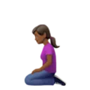 Woman Kneeling: Medium-Dark Skin Tone