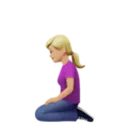 Woman Kneeling: Medium-Light Skin Tone