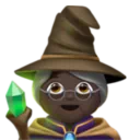 Woman Mage: Dark Skin Tone