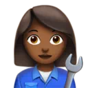 Woman Mechanic: Medium-Dark Skin Tone