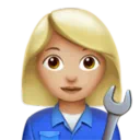 Woman Mechanic: Medium-Light Skin Tone
