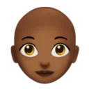 Woman: Medium-Dark Skin Tone, Bald