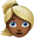 Woman: Medium-Dark Skin Tone, Blond Hair