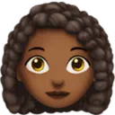 Woman: Medium-Dark Skin Tone, Curly Hair