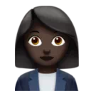 Woman Office Worker: Dark Skin Tone