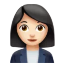 Woman Office Worker: Light Skin Tone