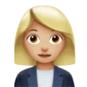 Woman Office Worker: Medium-Light Skin Tone
