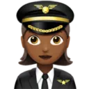Woman Pilot: Medium-Dark Skin Tone