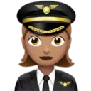 Woman Pilot: Medium Skin Tone