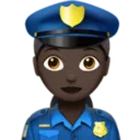 Woman Police Officer: Dark Skin Tone