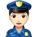 Woman Police Officer: Light Skin Tone