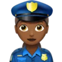 Woman Police Officer: Medium-Dark Skin Tone