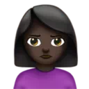 Woman Pouting: Dark Skin Tone