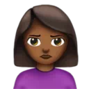 Woman Pouting: Medium-Dark Skin Tone