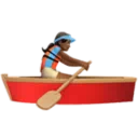 Woman Rowing Boat: Medium-Dark Skin Tone