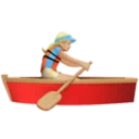 Woman Rowing Boat: Medium-Light Skin Tone