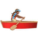 Woman Rowing Boat: Medium Skin Tone