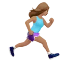 Woman Running Facing Right: Medium Skin Tone