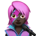Woman Singer: Dark Skin Tone