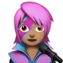 Woman Singer: Medium Skin Tone