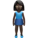 Woman Standing: Dark Skin Tone