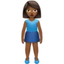 Woman Standing: Medium-Dark Skin Tone