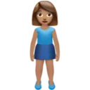 Woman Standing: Medium Skin Tone