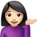 Woman Tipping Hand: Light Skin Tone