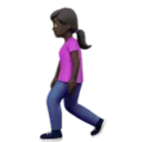 Woman Walking: Dark Skin Tone