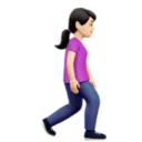 Woman Walking Facing Right: Light Skin Tone