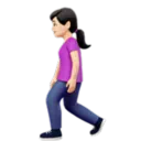 Woman Walking: Light Skin Tone